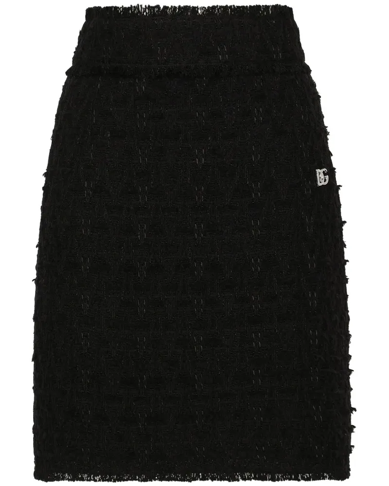 Dolce & Gabbana Midirock mit seitlichem Schlitz - Schwarz Schwarz