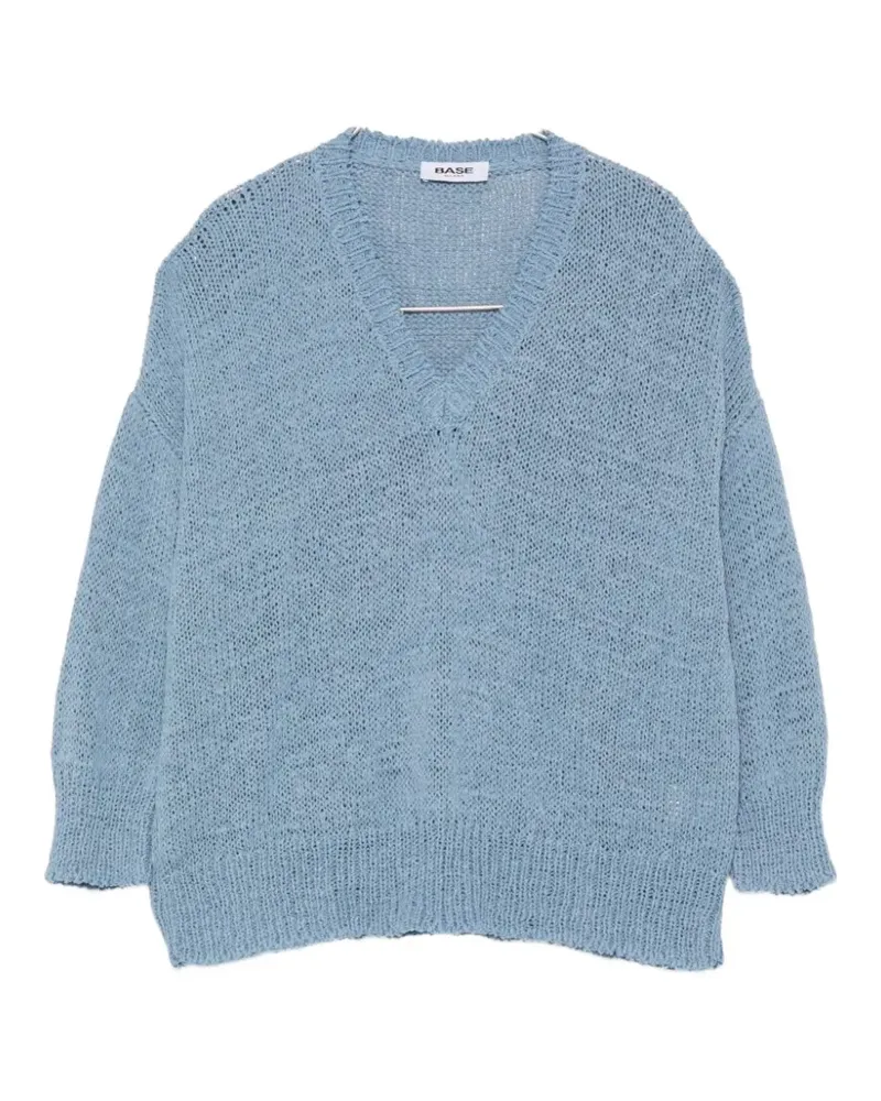 BASE Milano V-neck sweater - Blau Blau