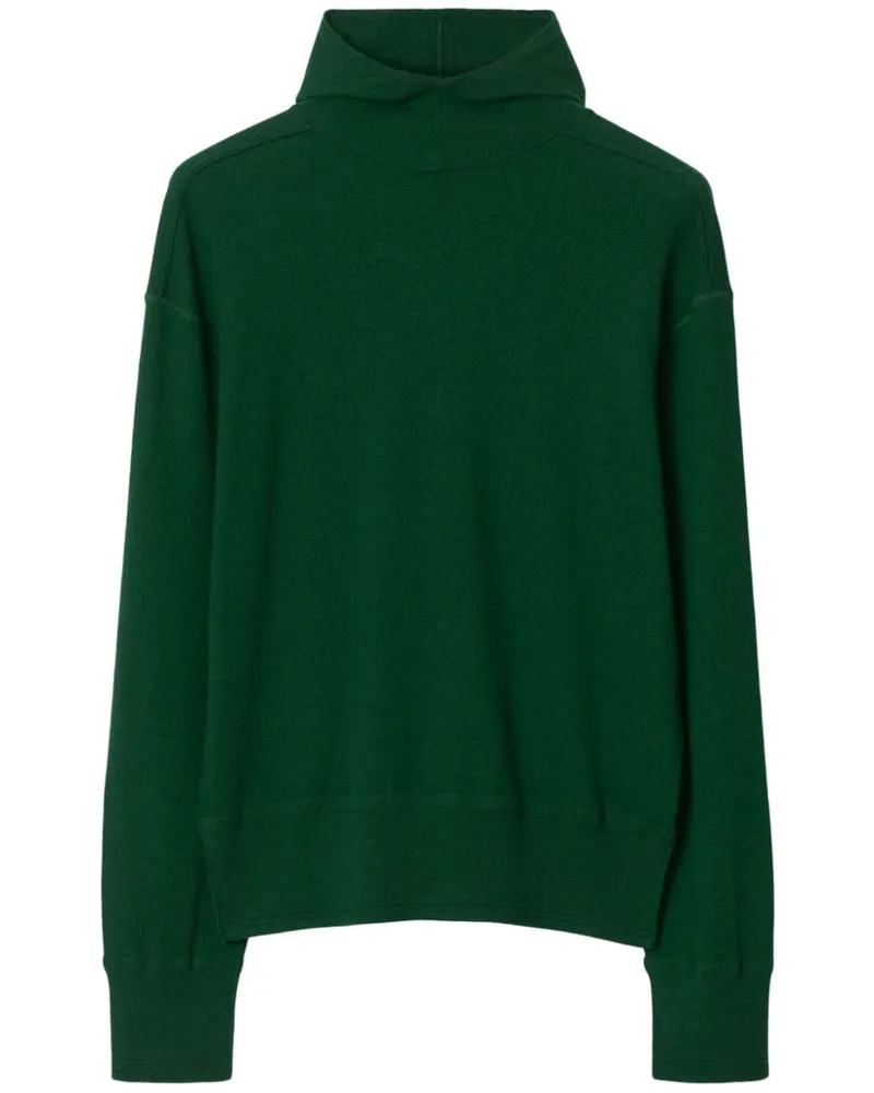 Burberry Hoodie mit Logo-Stickerei - Grün Grün