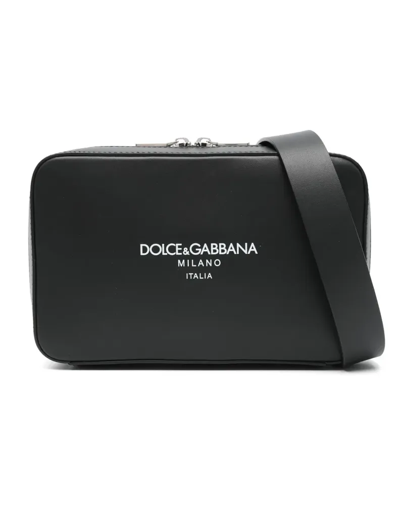 Dolce & Gabbana Kuriertasche mit Logo-Prägung - Schwarz Schwarz