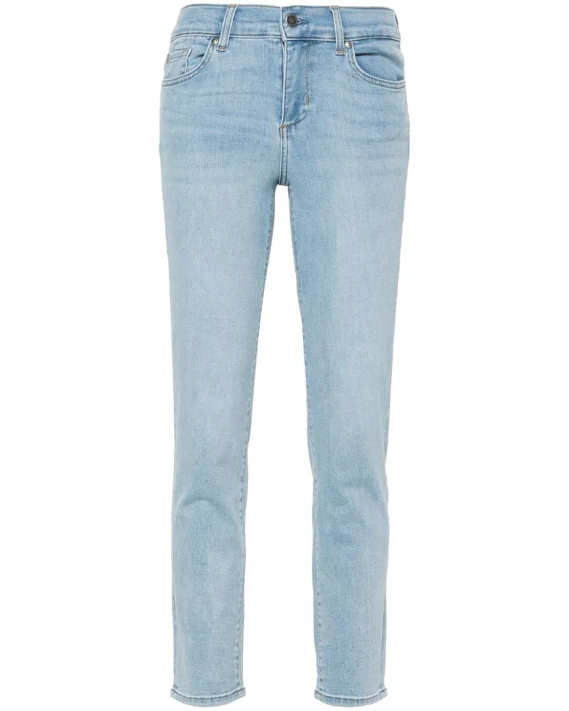 Liu Jo Halbhohe Cropped-Jeans mit schmalem Schnitt - Blau Blau