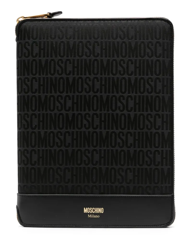 Moschino Shopper aus Monogramm-Jacquard - Schwarz Schwarz