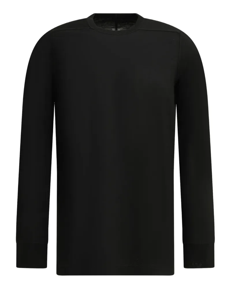 Rick Owens Level LS T long-sleeve cotton sweater - Schwarz Schwarz