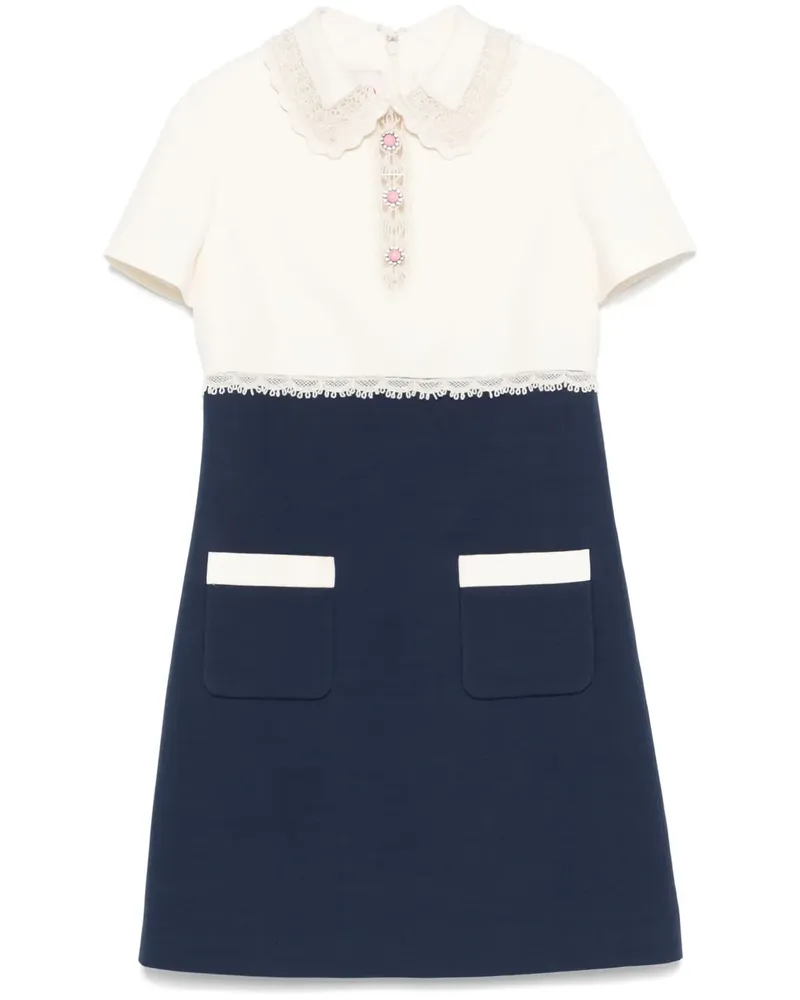 Valentino Garavani Minikleid in Colour-Block-Optik - Weiß Weiß