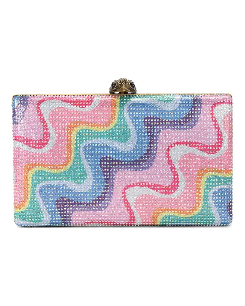 Kurt Geiger Crystal Kensington Clutch mit Wellen-Print - Rosa Rosa