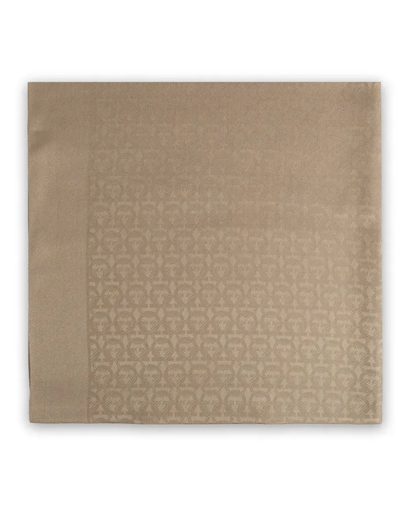Ferragamo Schal mit Gancini-Monogramm - Nude Nude