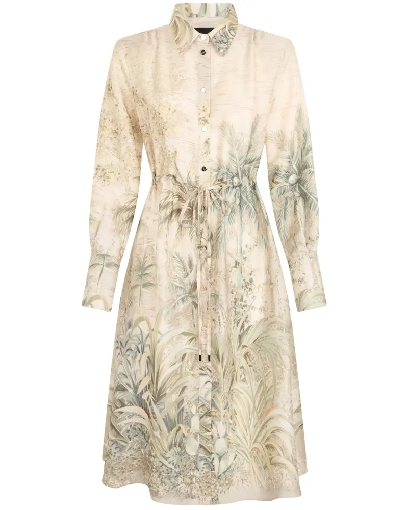 Liu Jo Midikleid mit Blumen-Print - Nude Nude