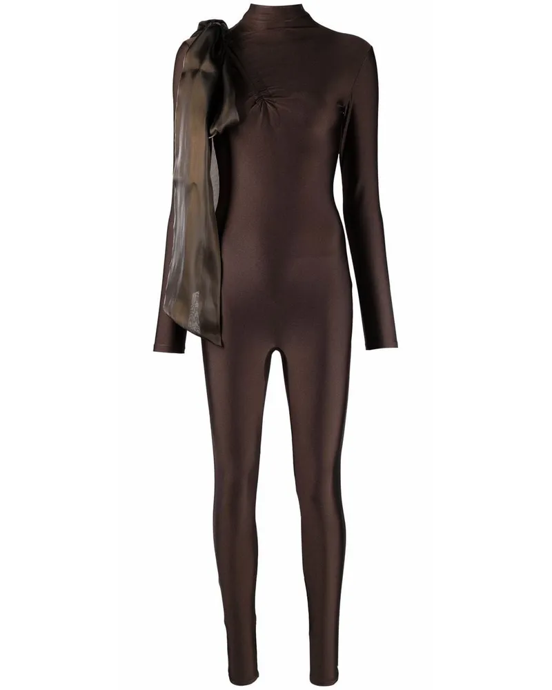 ATU Body Couture Catsuit mit Schleife Braun