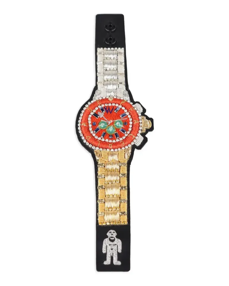 Walter van Beirendonck Armband mit Friedenszeichen - Rot Rot
