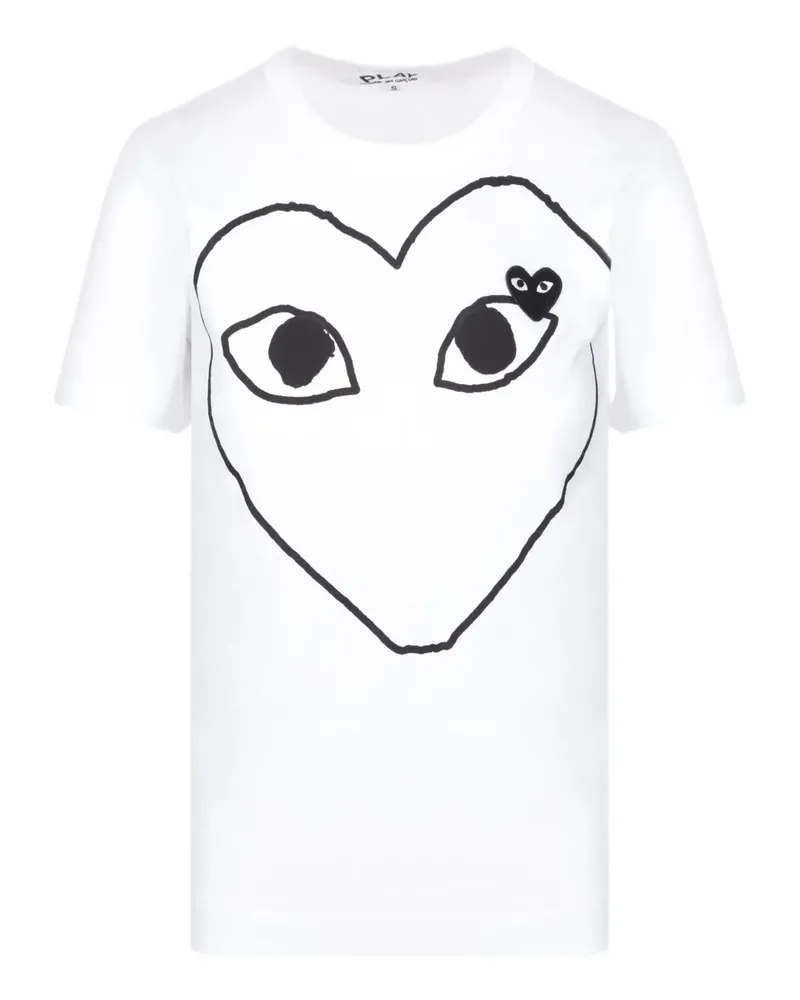 Comme des Garçons T-Shirt mit Herz-Print - Weiß Weiß