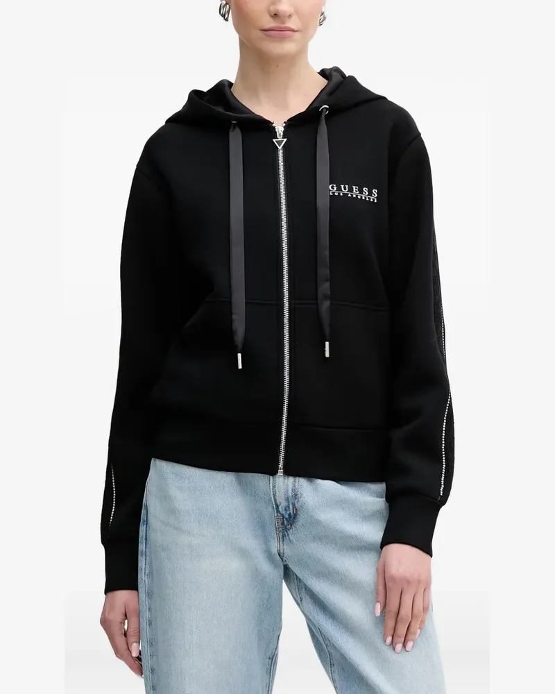 Guess Hoodie mit Logo - Schwarz Schwarz
