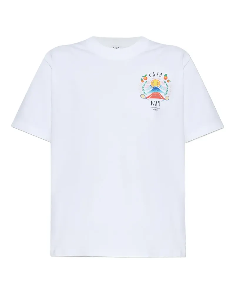 Casablanca Paris T-Shirt mit grafischem Print - Weiß Weiß