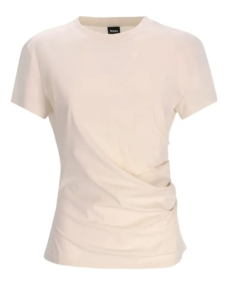 HUGO BOSS T-Shirt mit Raffungen - Nude Nude