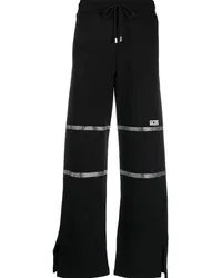 GCDS Ausgestellte Hose mit Strass Schwarz