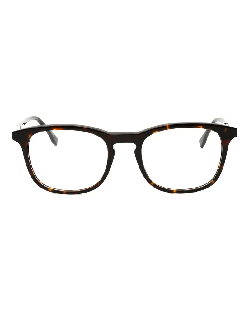 Lacoste tortoiseshell-effect round-frame glasses - Braun Braun
