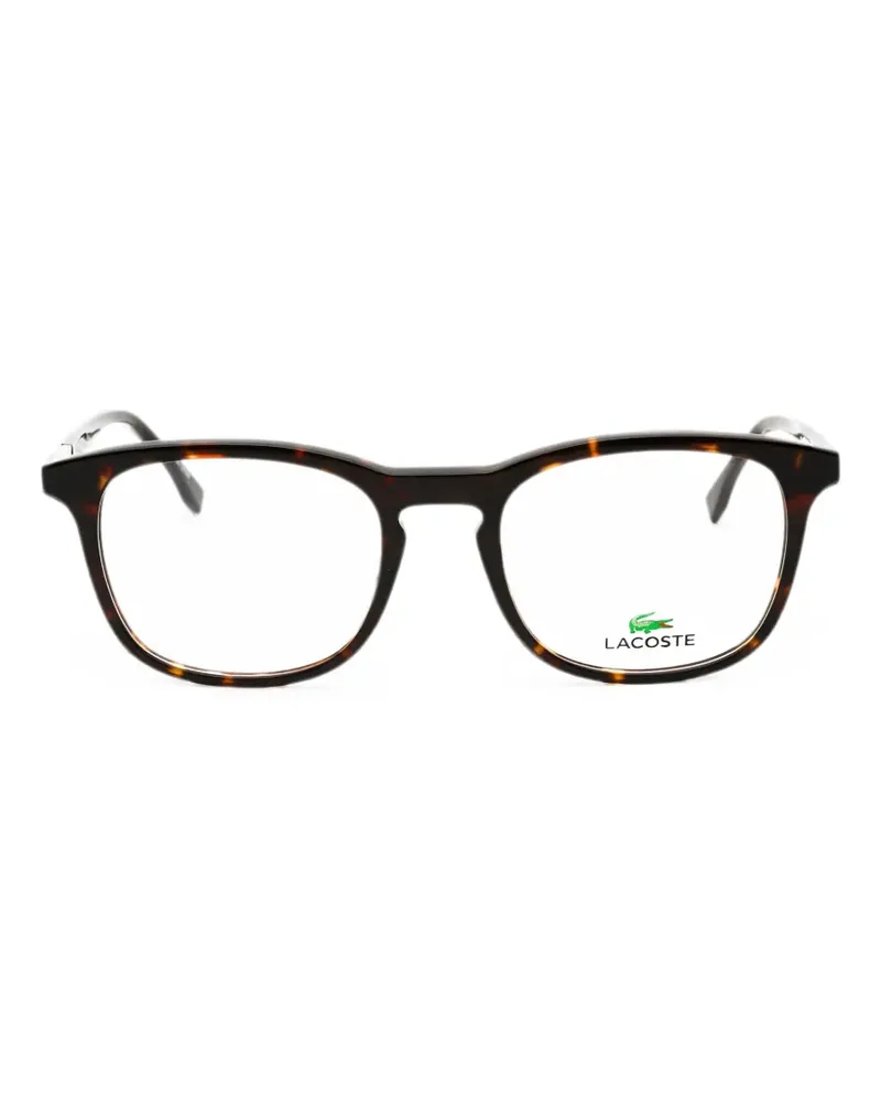 Lacoste tortoiseshell-effect round-frame glasses - Braun Braun
