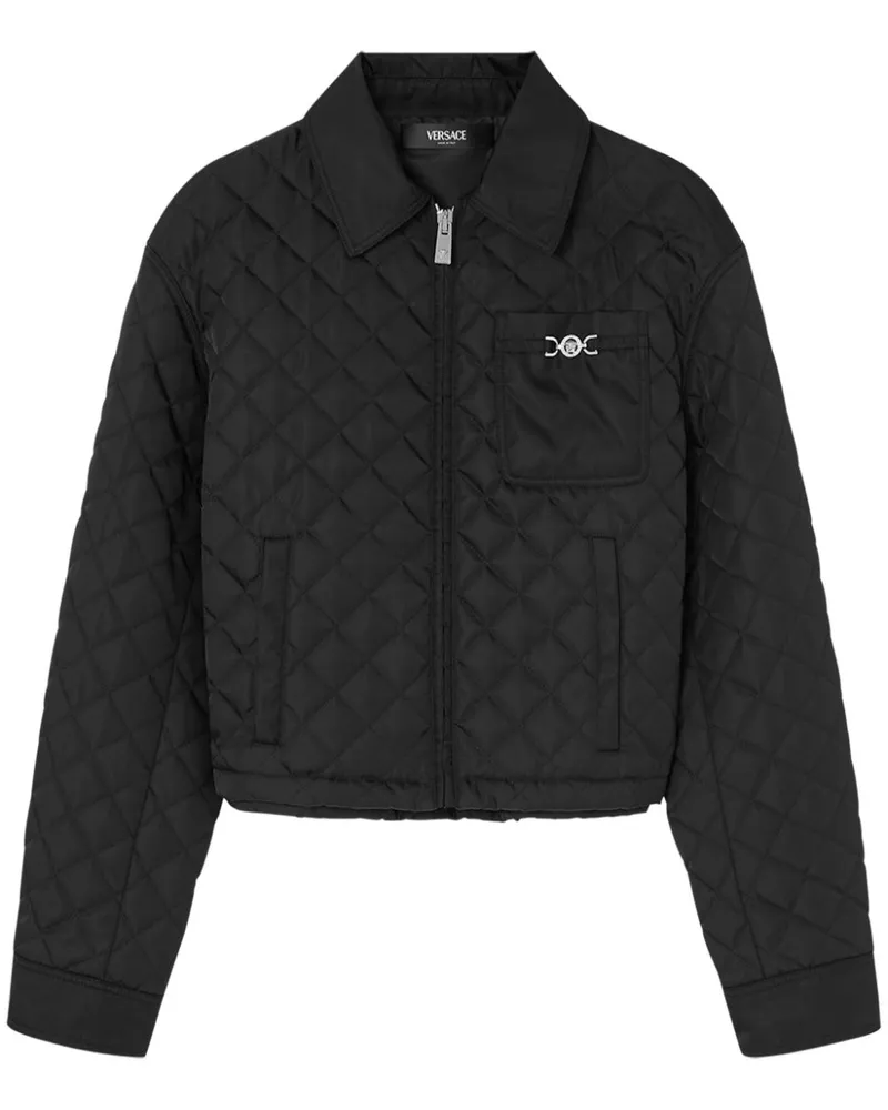 Versace Gesteppte Blousonjacke - Schwarz Schwarz