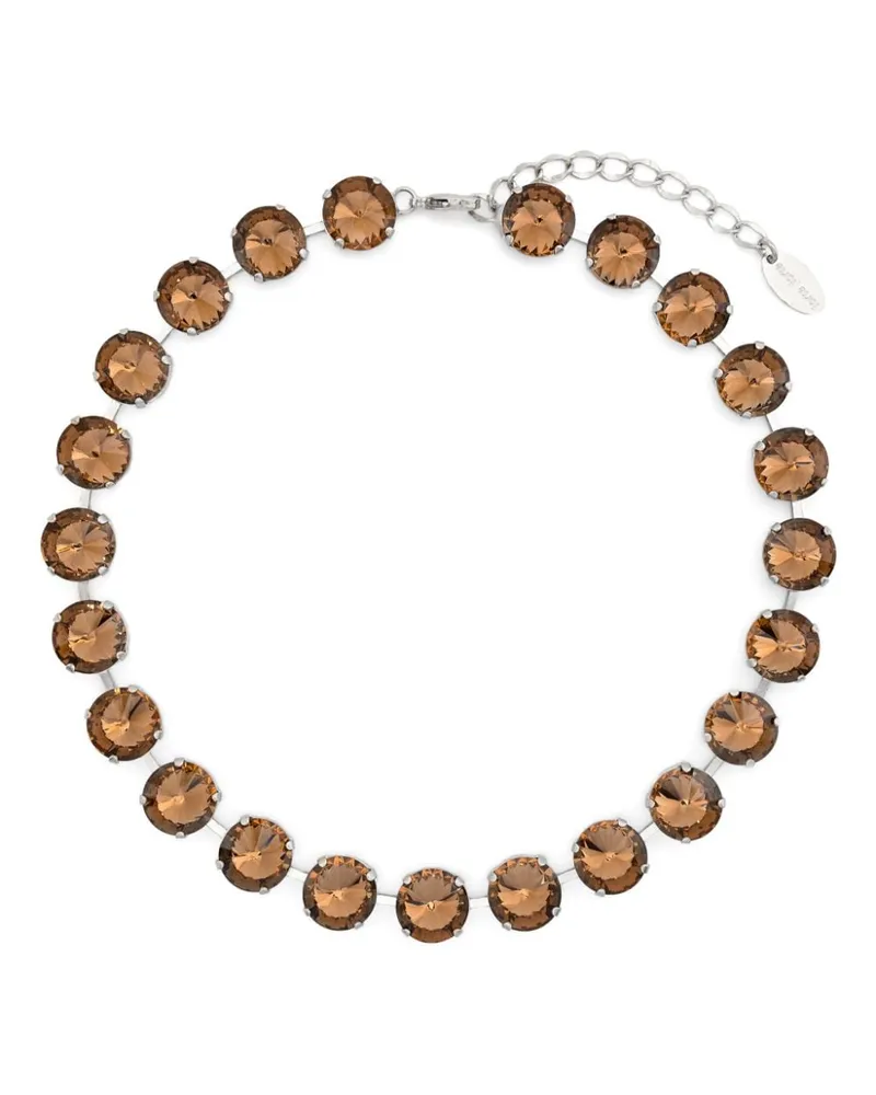 forte_forte Halskette mit Kristallverzierung - Silber Silber