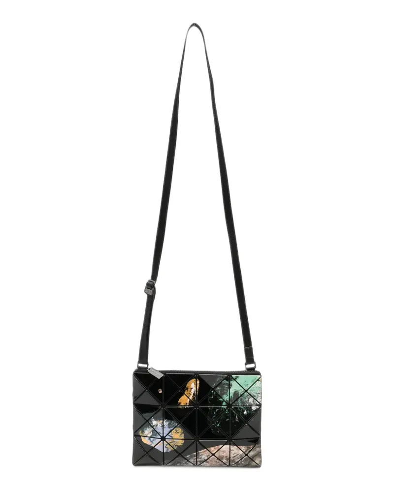 Issey Miyake Schultertasche mit geometrischen Einsätzen - Schwarz Schwarz