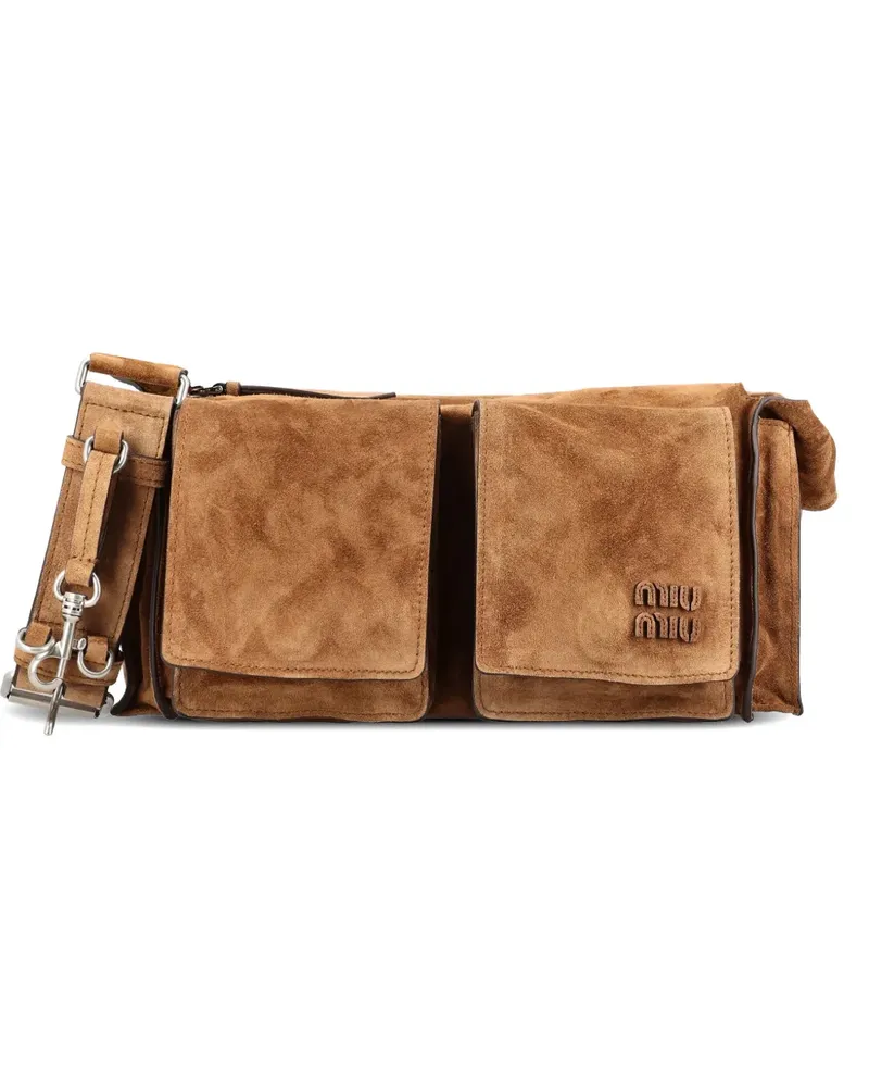 Miu Miu Utilitaire shoulder bag - Braun Braun