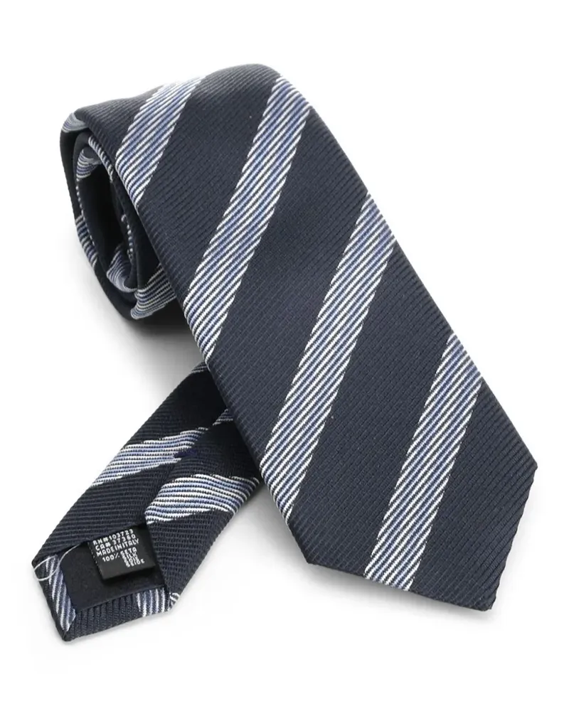 Giorgio Armani striped tie - Blau Blau