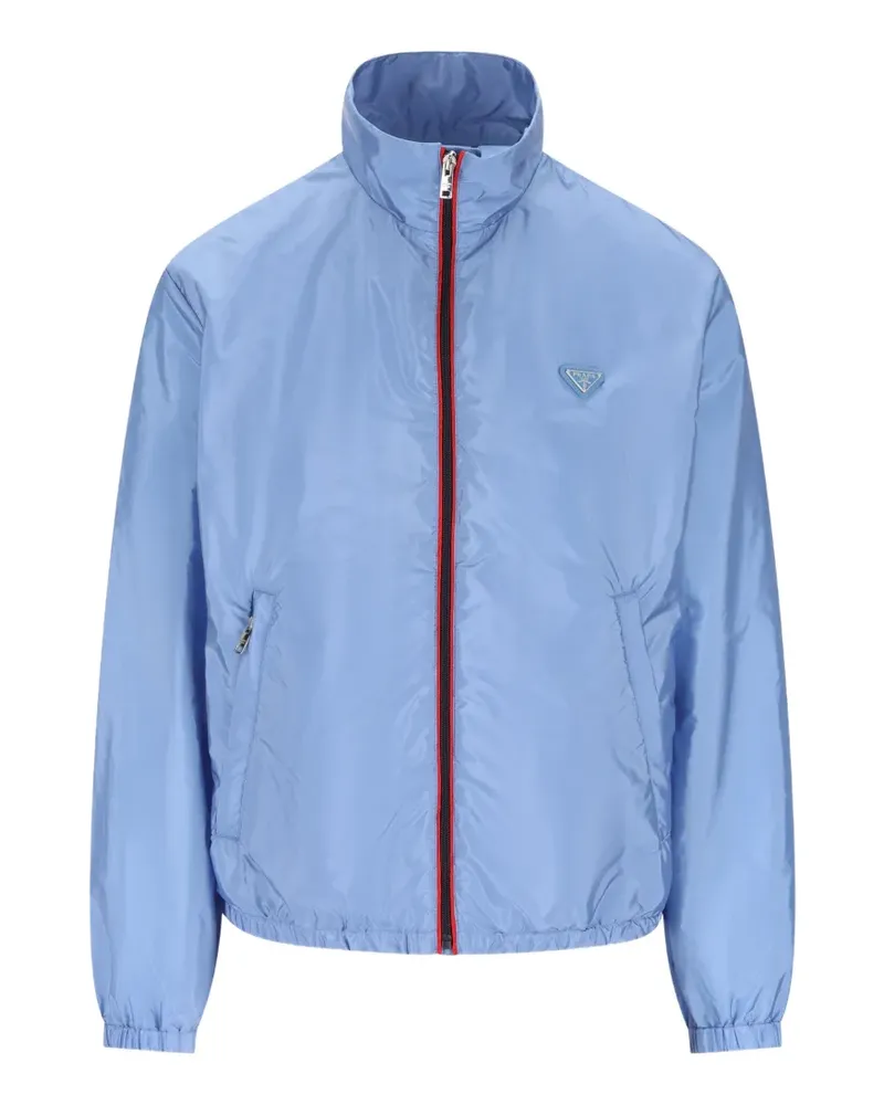 Prada zip lightweight jacket - Blau Blau