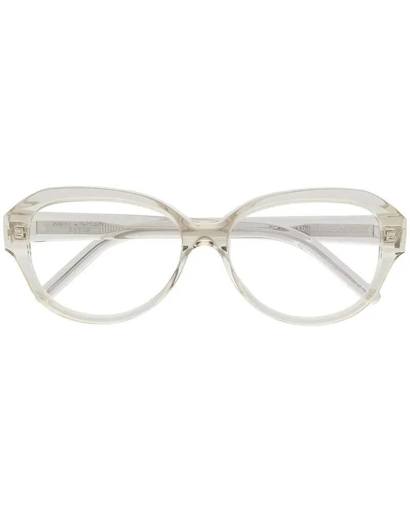 Saint Laurent SL411' Brille mit rundem Gestell - Weiß Weiß