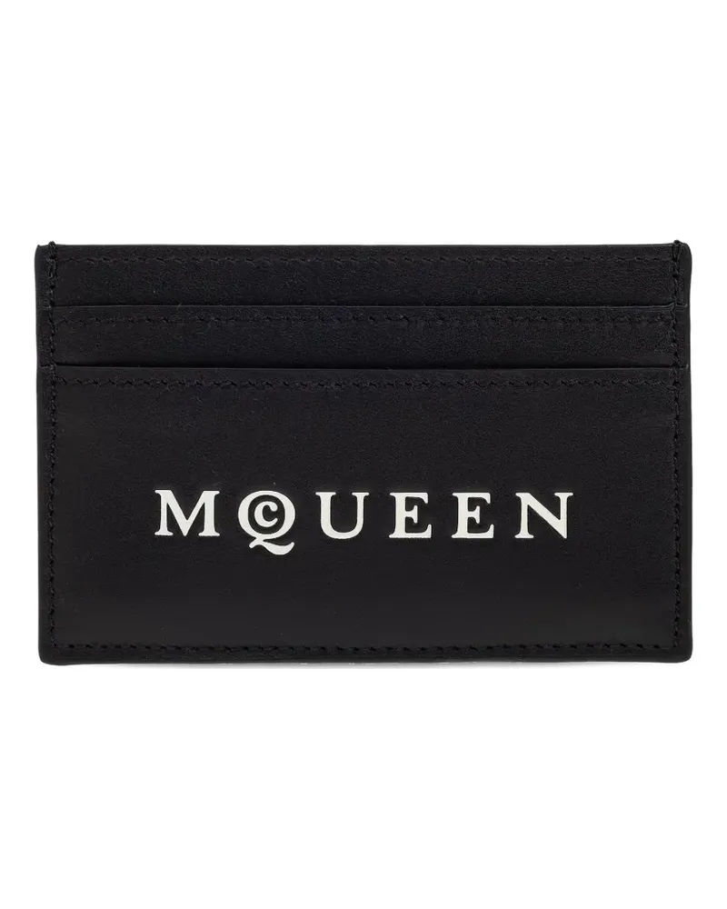 Alexander McQueen Kartenetui mit Logo-Print - Schwarz Schwarz