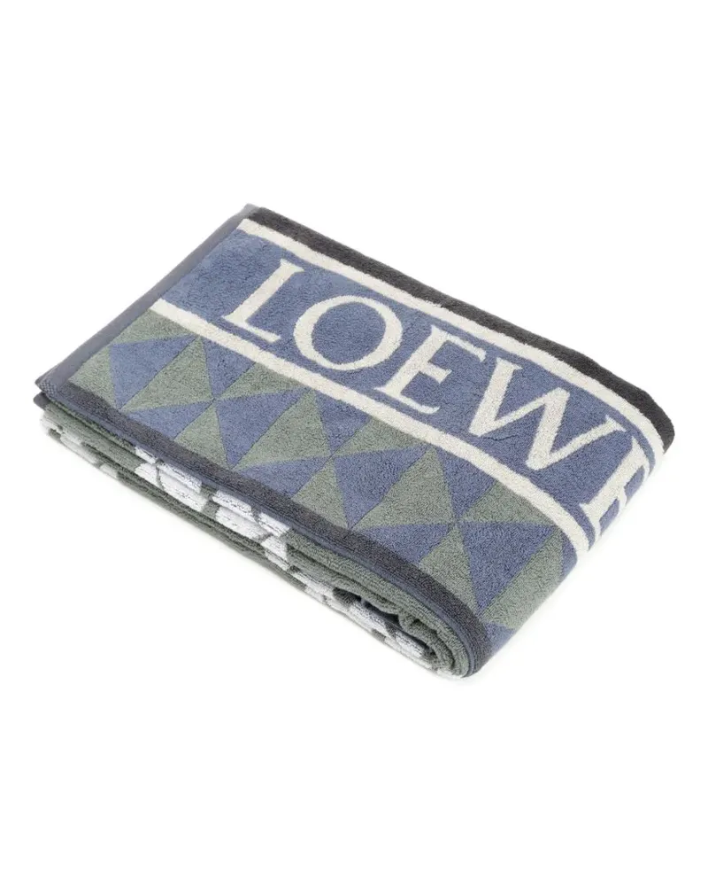 Loewe 90X185 Triangle graphic towel - Blau Blau