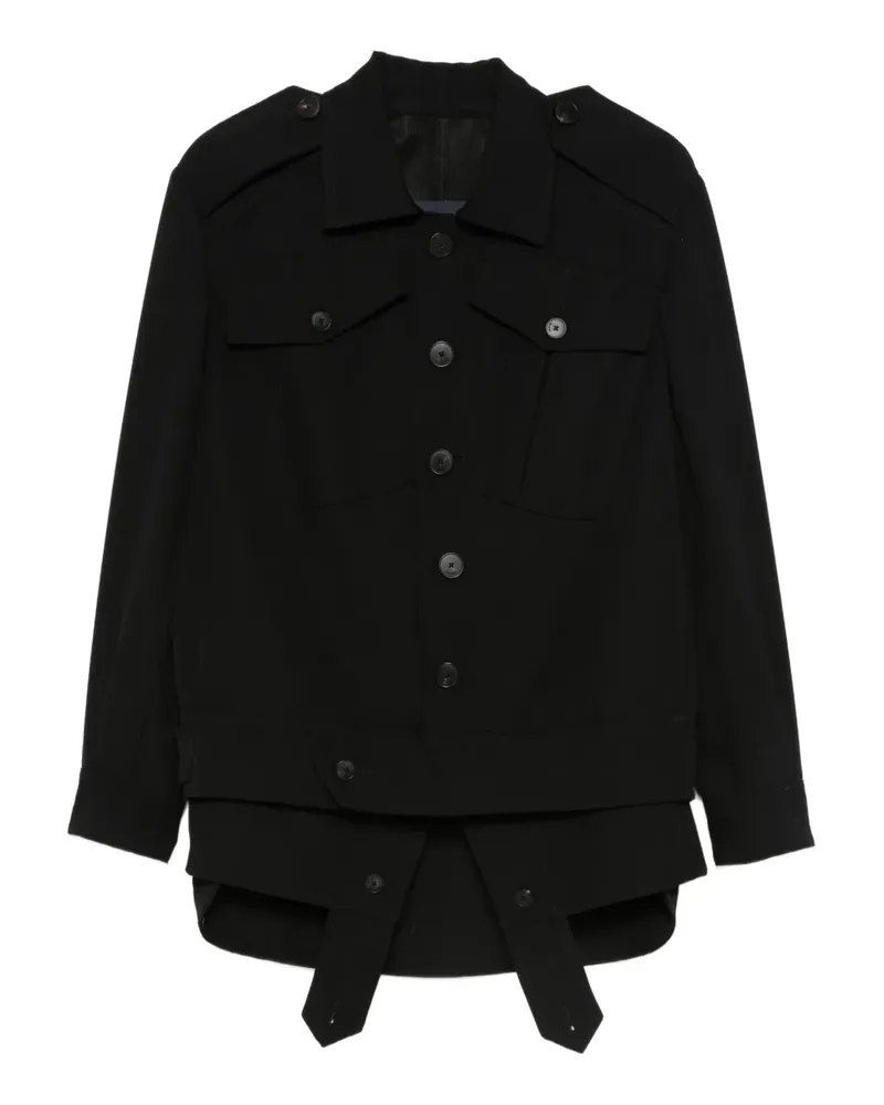 Seafarer Military-Jacke mit Knöpfen - Schwarz Schwarz