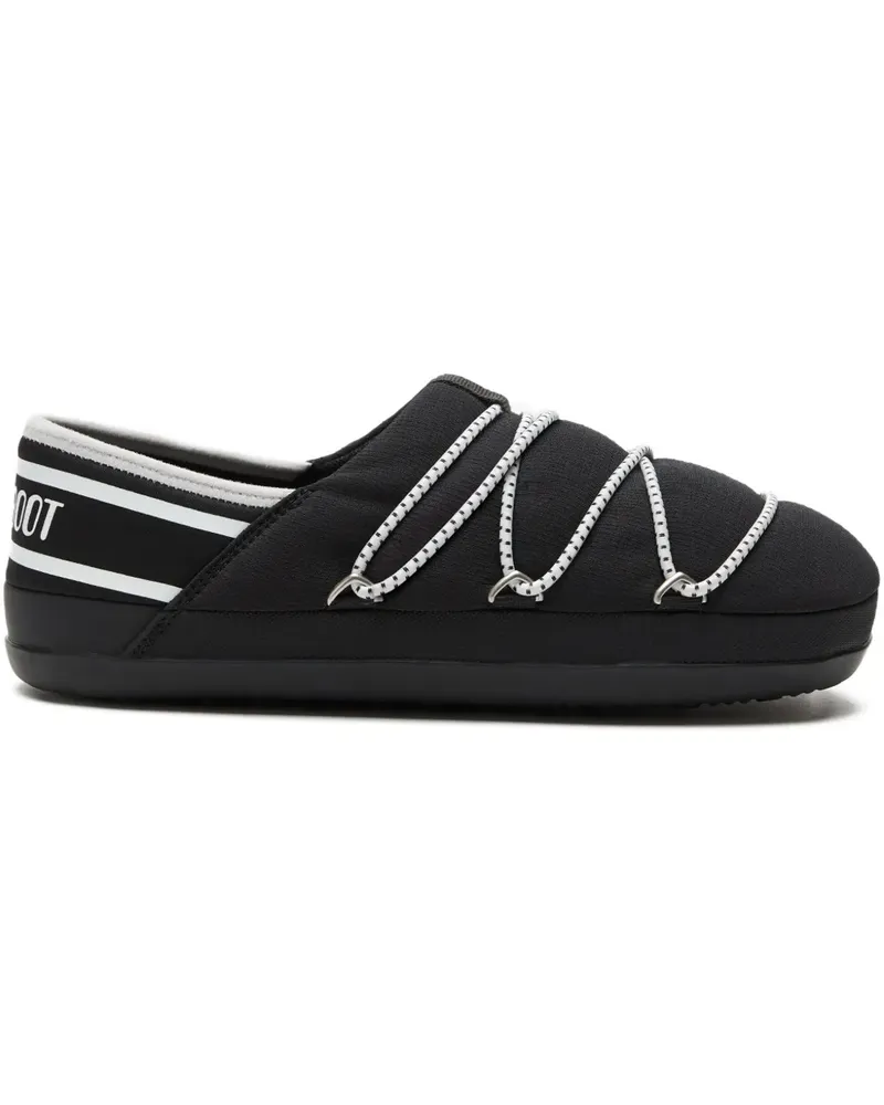 Moon Boot Verzierte Slipper - Schwarz Schwarz