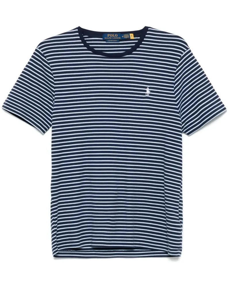 Ralph Lauren Gestreiftes T-Shirt - Blau Blau