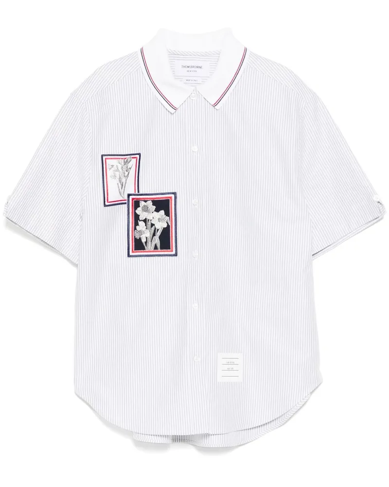 Thom Browne Hemd mit Applikation - Weiß Weiß