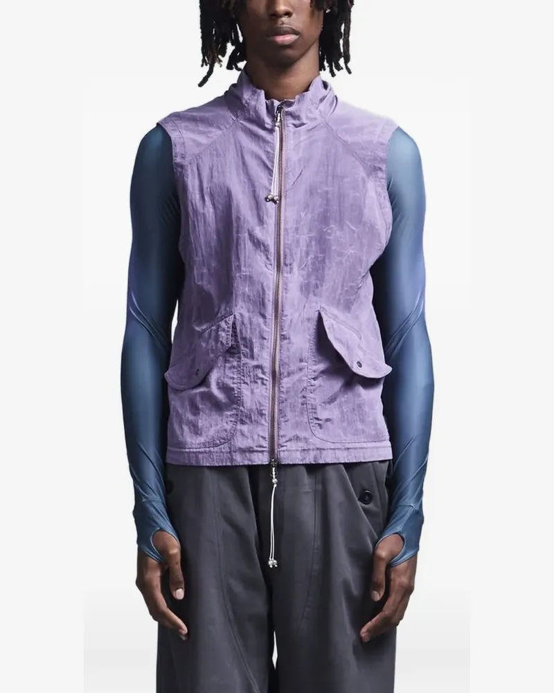 Saul Nash crinkled-finish gilet - Violett Violett