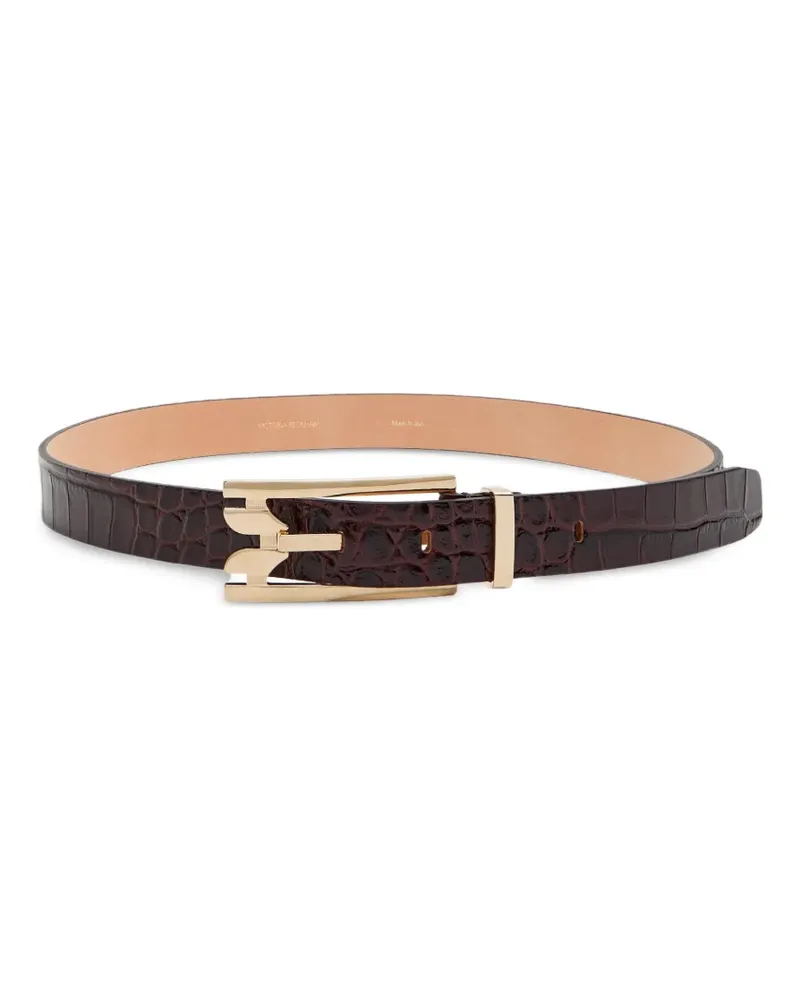 Victoria Beckham Dorian leather belt - Braun Braun