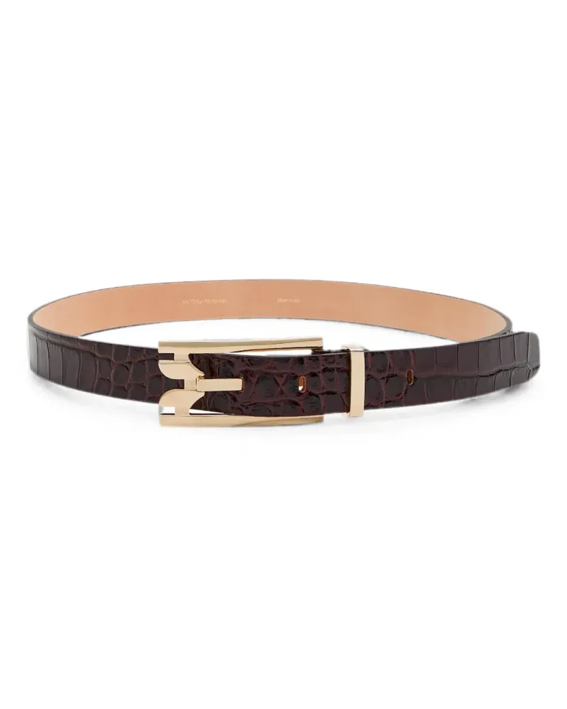 Victoria Beckham Dorian leather belt - Braun Braun