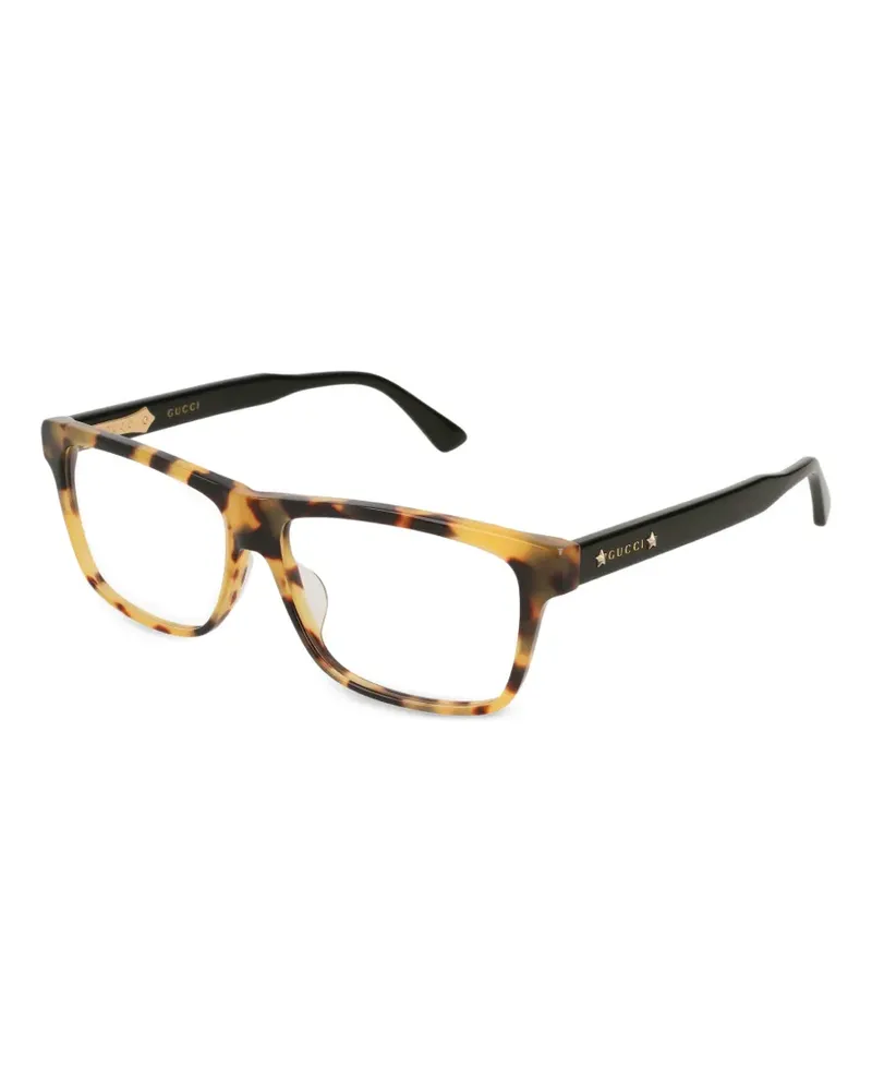 Gucci Brille mit eckigem Gestell - Braun Braun