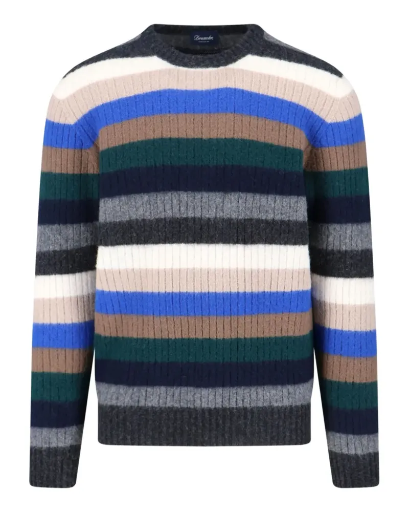 Drumohr  Gestreifter Pullover - Grau Grau