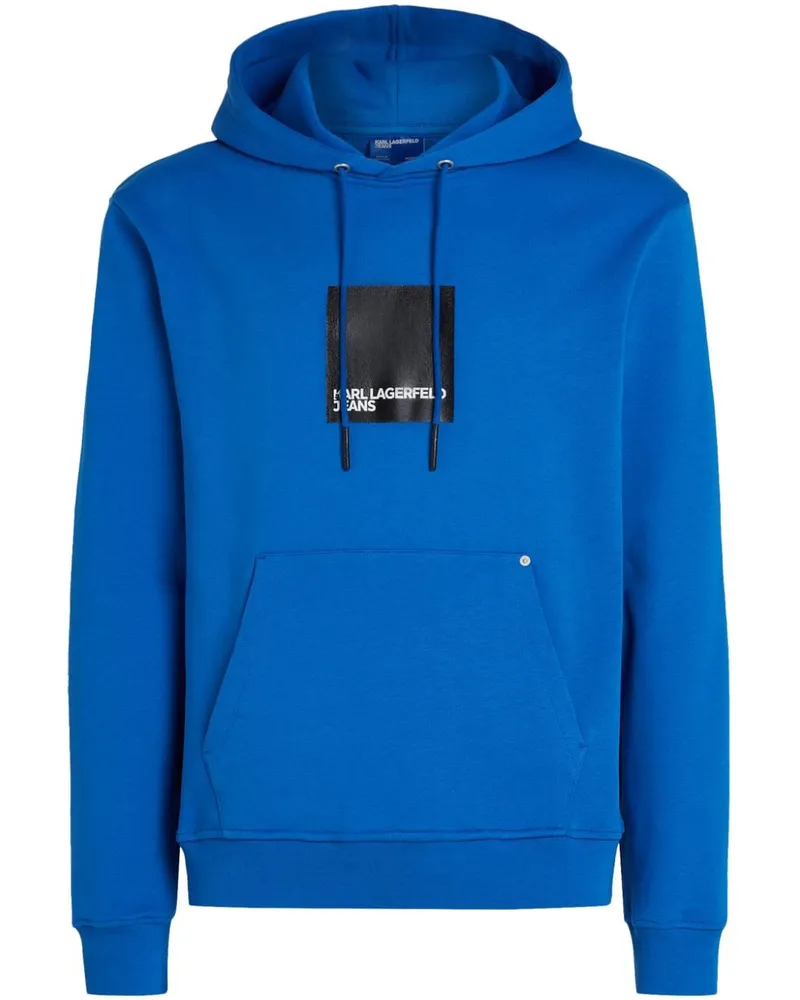 Karl Lagerfeld Hoodie mit Logo-Print Blau