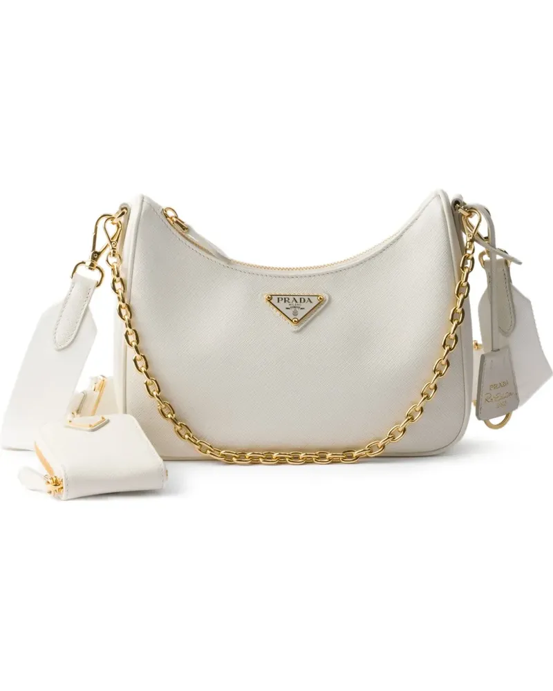 Prada Re-Edition Schultertasche - Weiß Weiß