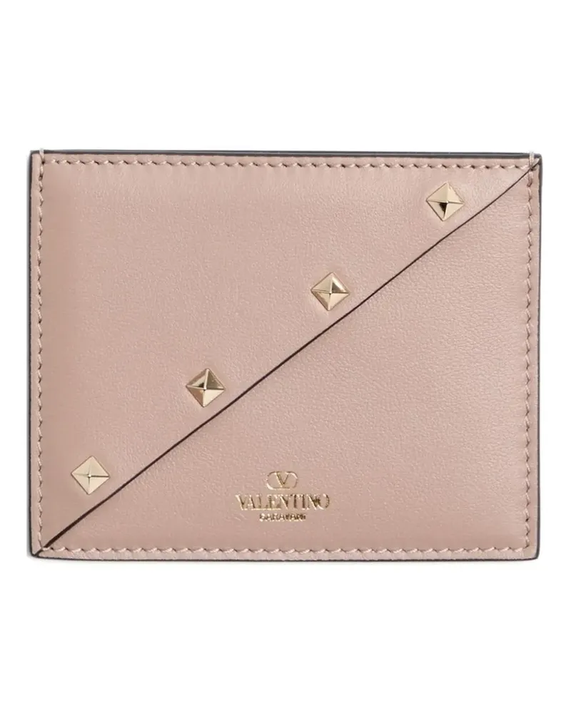 Valentino Garavani Rockstud Wispy Kartenetui aus Kalbsleder - Rosa Rosa