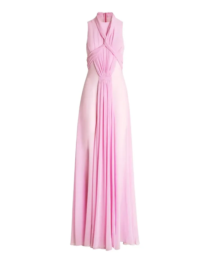 Genny Drapiertes Kleid mit langem Schnitt - Rosa Rosa
