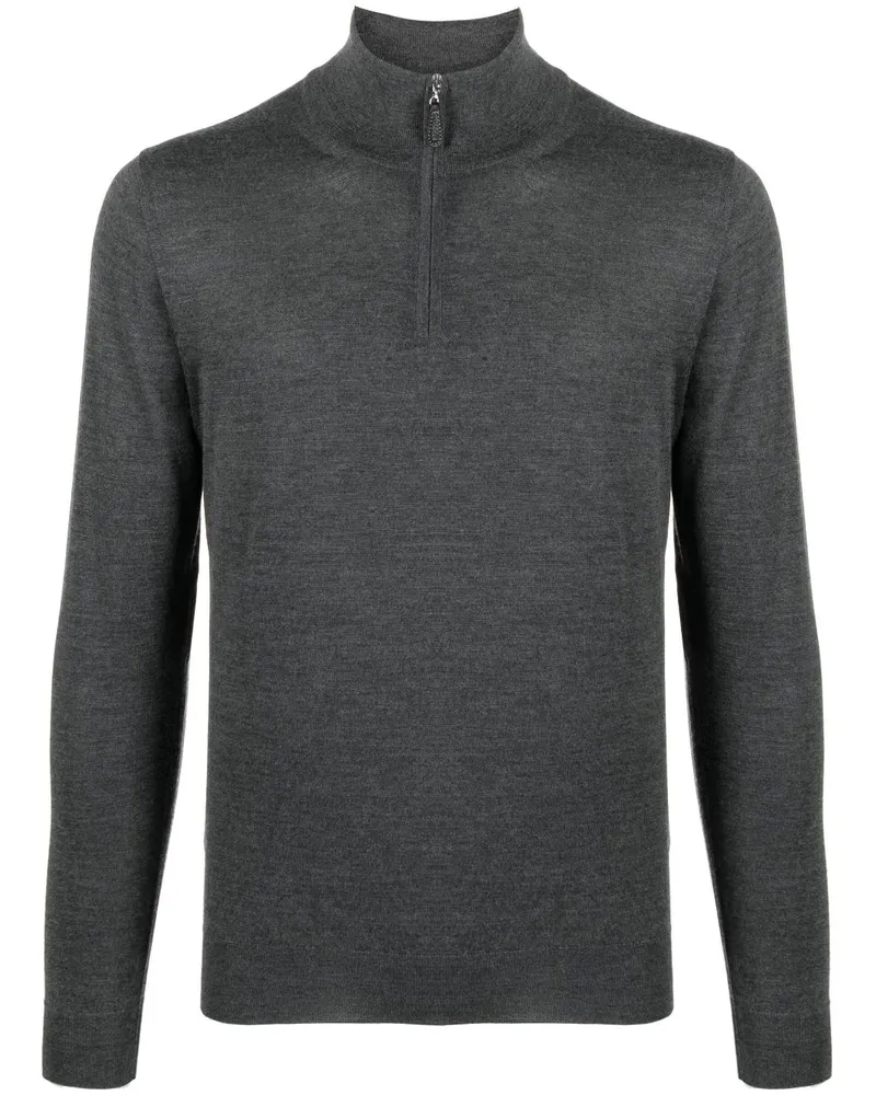Fedeli Pullover mit Reißverschluss - Grau Grau