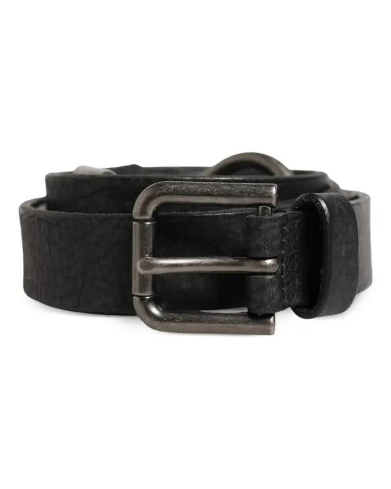 Dolce & Gabbana Schnallengürtel aus Leder - Schwarz Schwarz