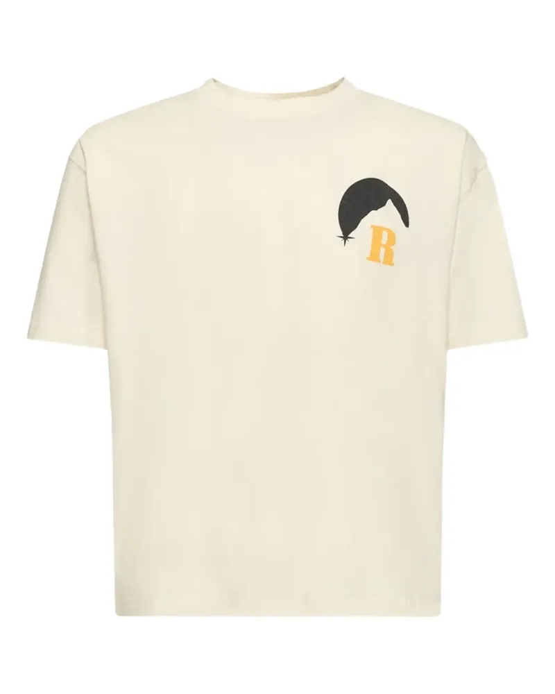 RHUDE T-Shirt mit Moon-Mountain-Print - Nude Nude
