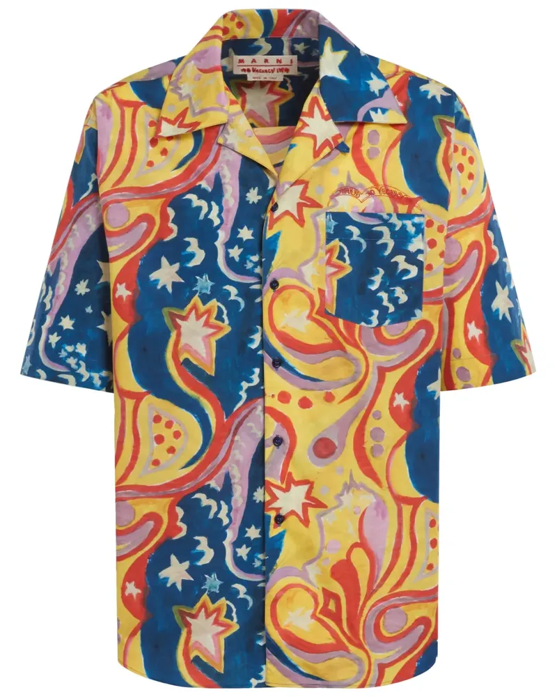 Marni Hemd mit grafischem Print - Blau Blau