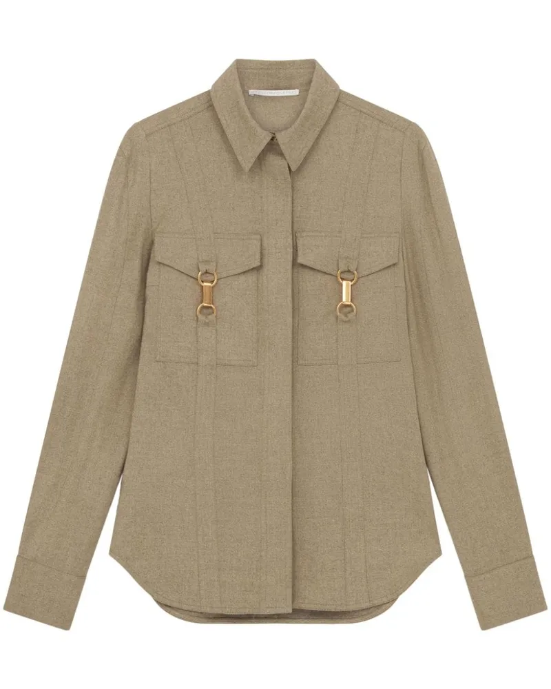 Stella McCartney Flanellhemd aus Wolle - Nude Nude