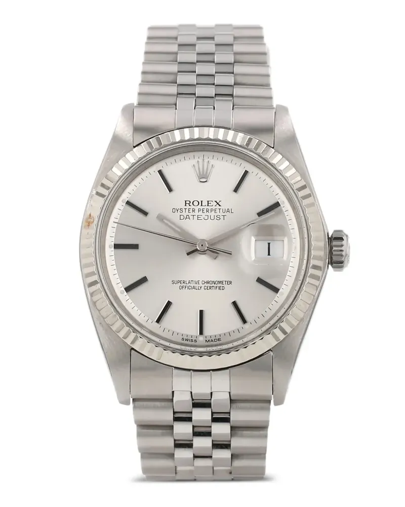 Rolex 1968s 36mm Datejust folding clasp watch - Silber Silber
