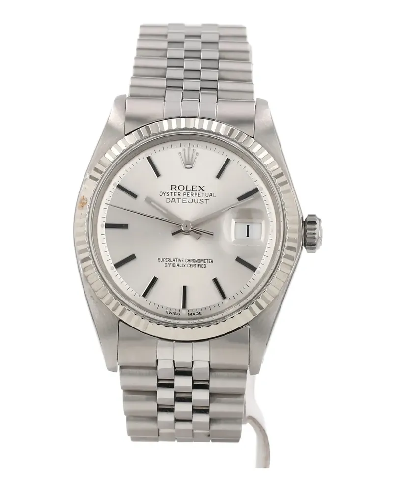 Rolex 1968s 36mm Datejust folding clasp watch - Silber Silber