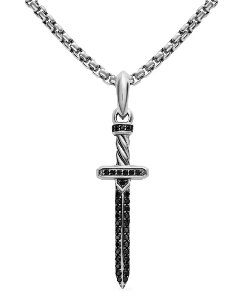 David Yurman pavé Sword amulet - Silber Silber